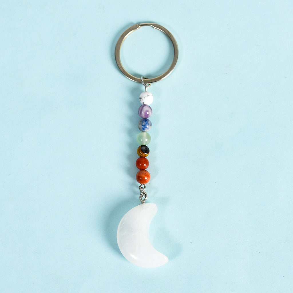 Moon keychain(seven chakras)