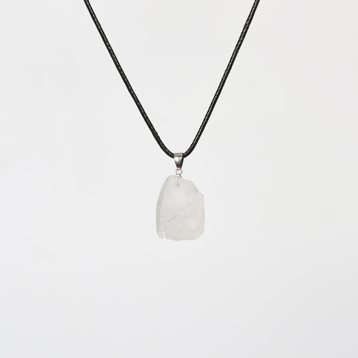 Raw crystal pendant(metal clip)