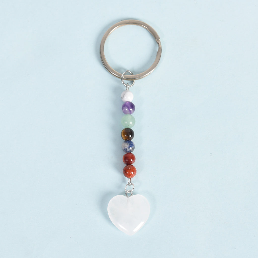 Heart keychain(seven chakras)