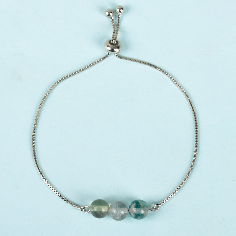 3 beads bracelet(metal chain)