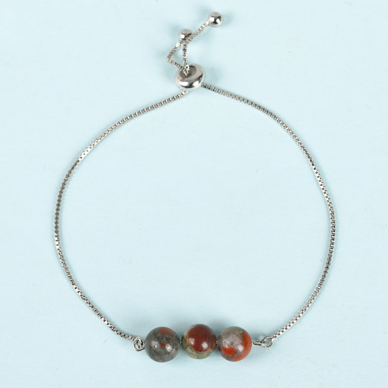 3 beads bracelet(metal chain)