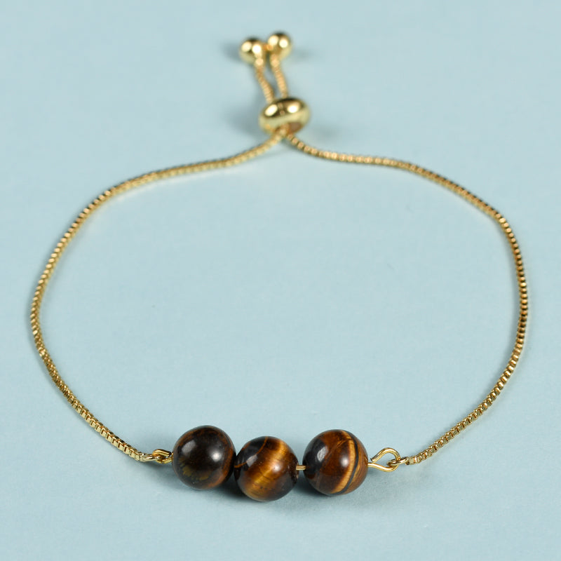 3 beads bracelet(metal chain)