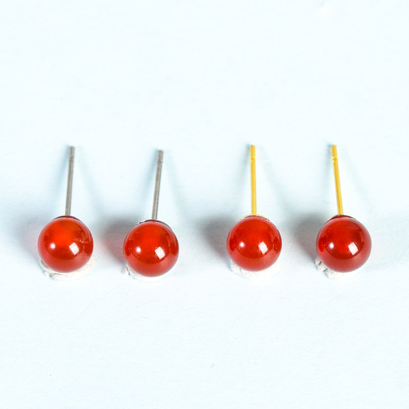 Beads earrings(6mm)