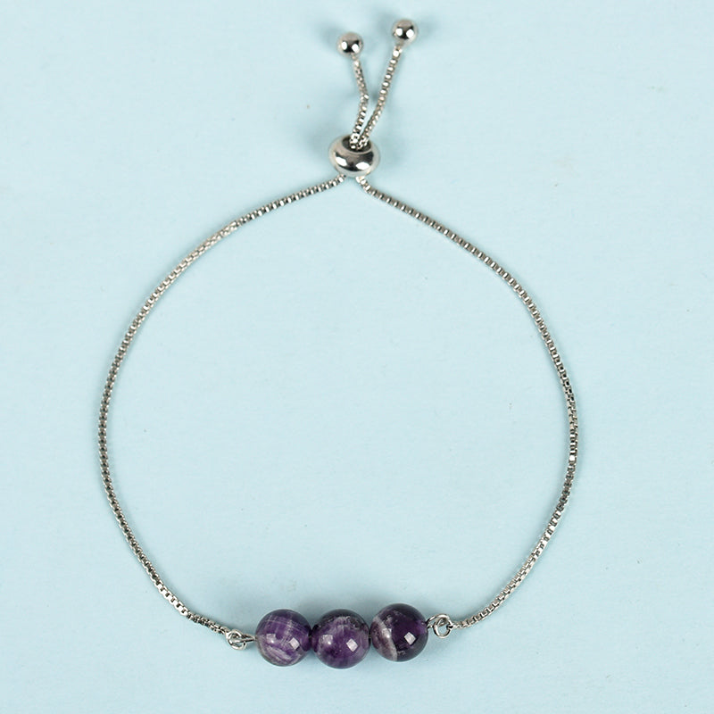 3 beads bracelet(metal chain)