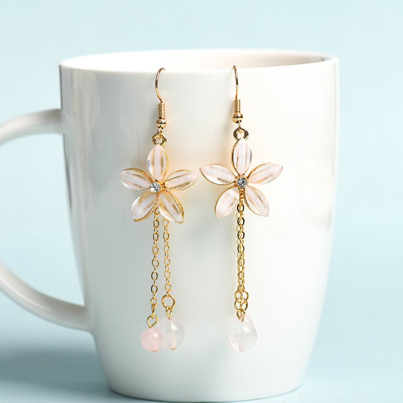 Metal flower earrings