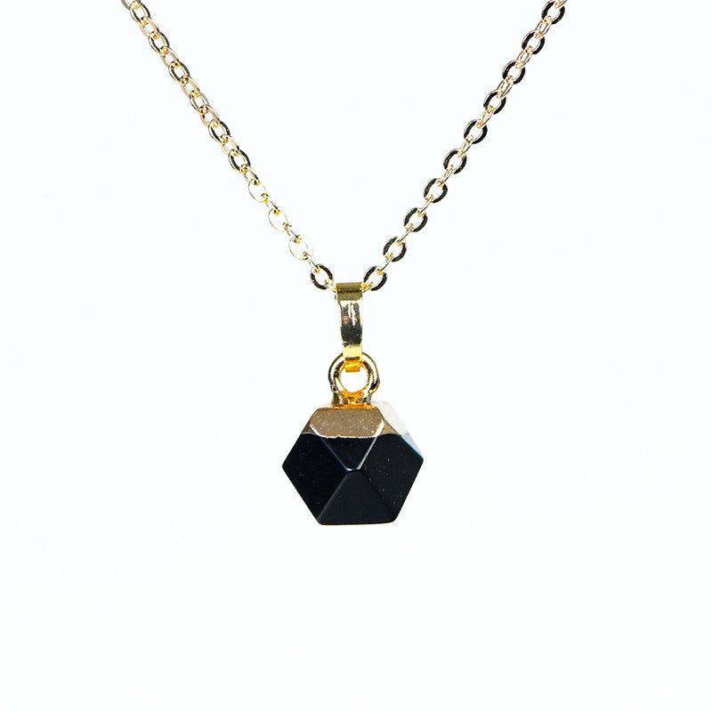 Faceted crystal pendant(electroplating)