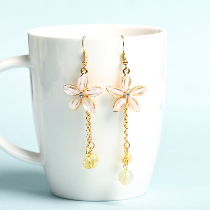 Metal flower earrings