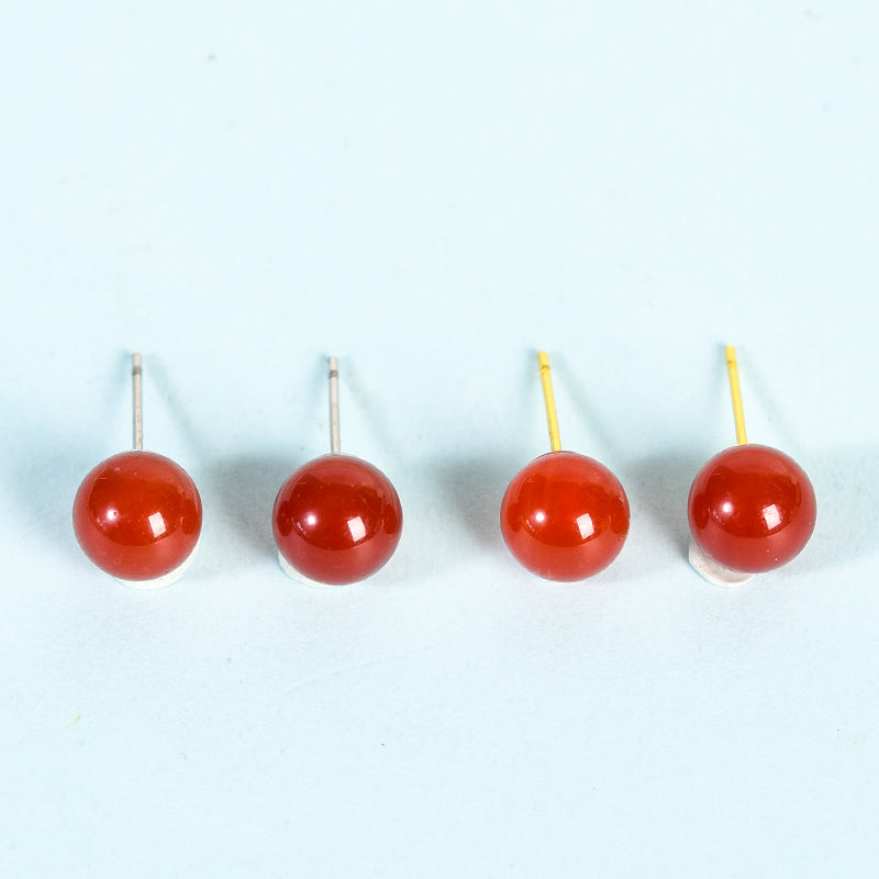 Beads earrings(8mm)