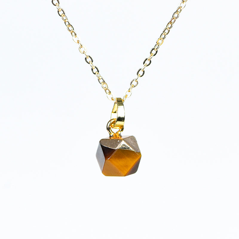 Faceted crystal pendant(electroplating)