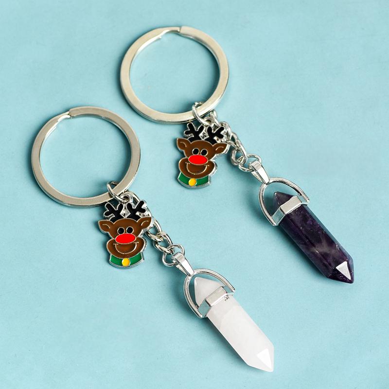 Double points Christmas keychain