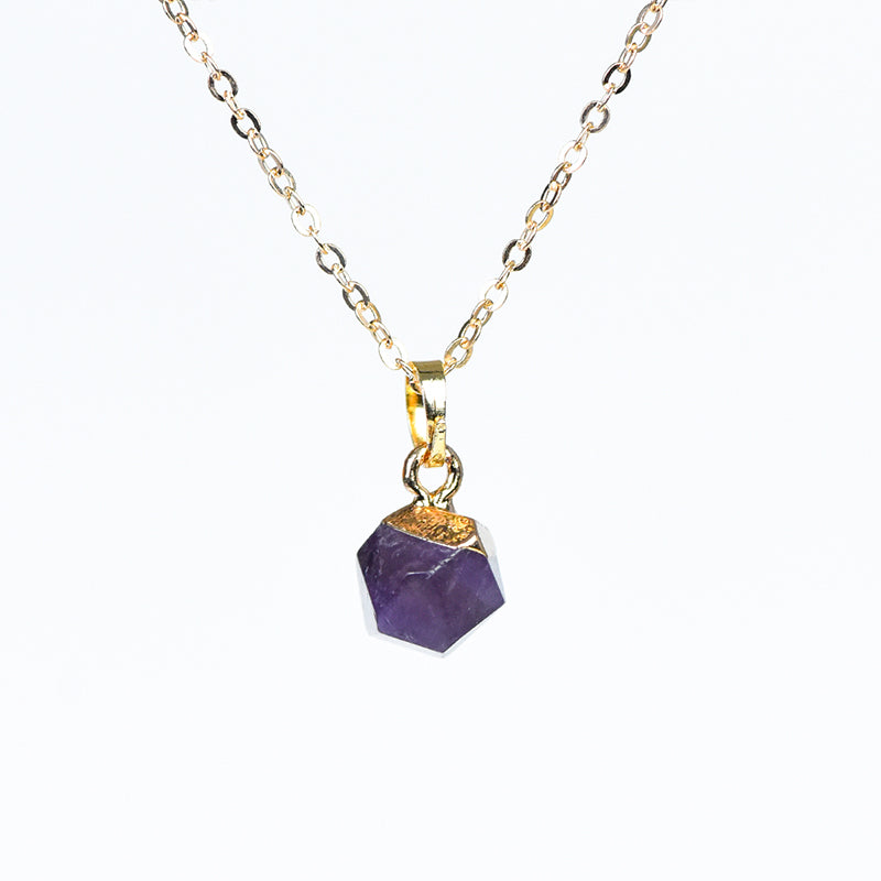 Faceted crystal pendant(electroplating)