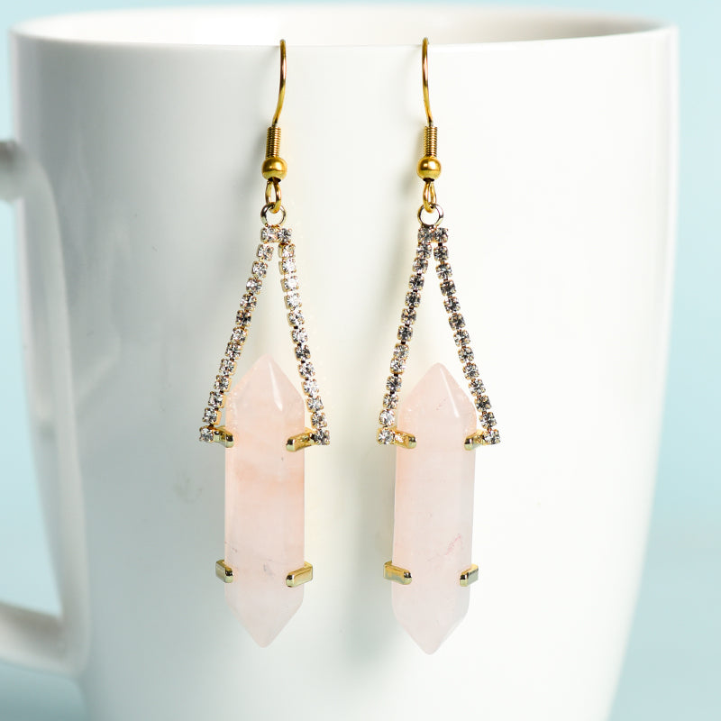 Double hanging earrings(with diamonds)