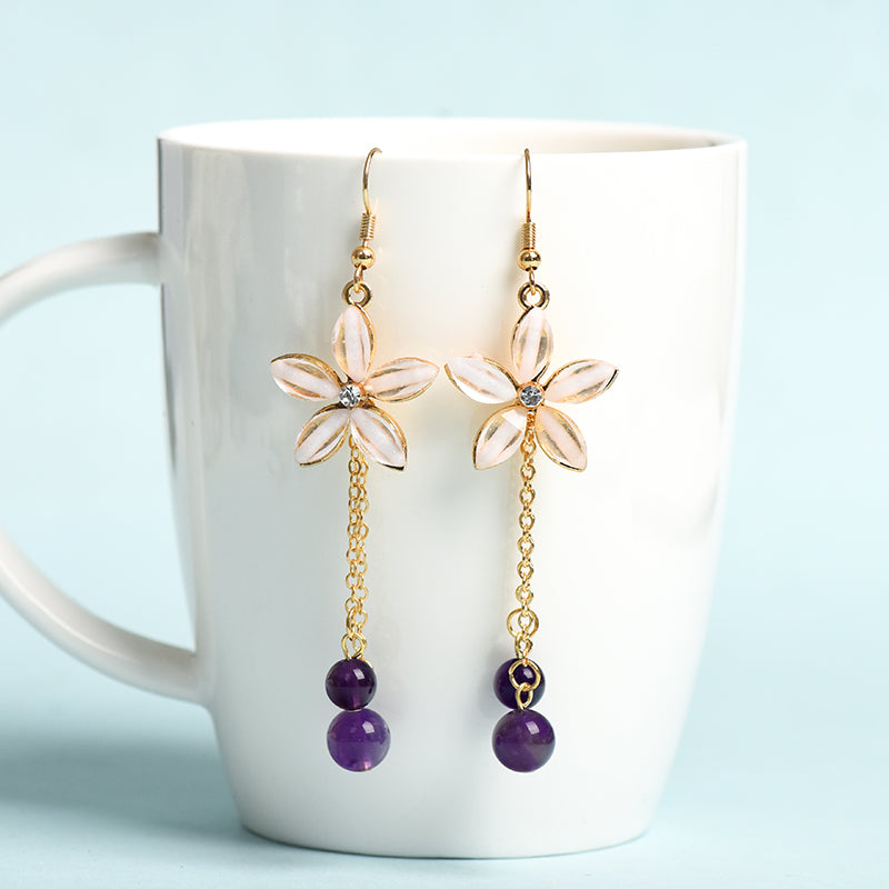 Metal flower earrings