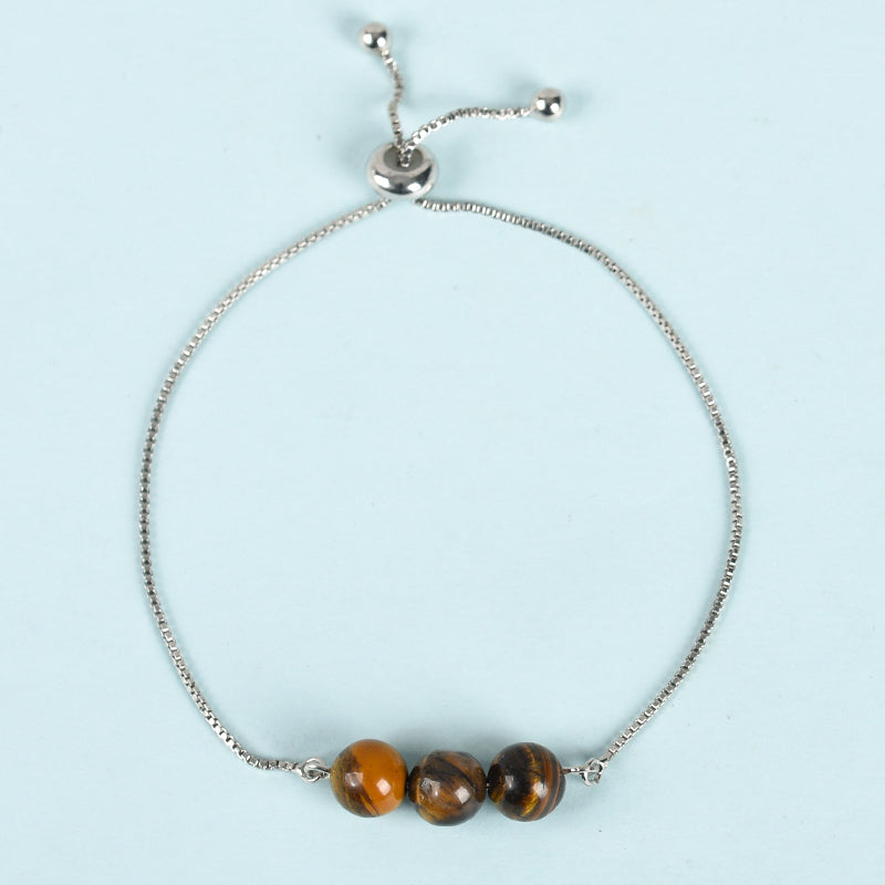 3 beads bracelet(metal chain)