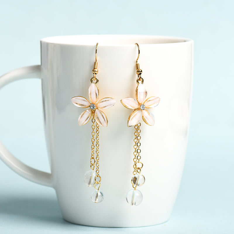 Metal flower earrings