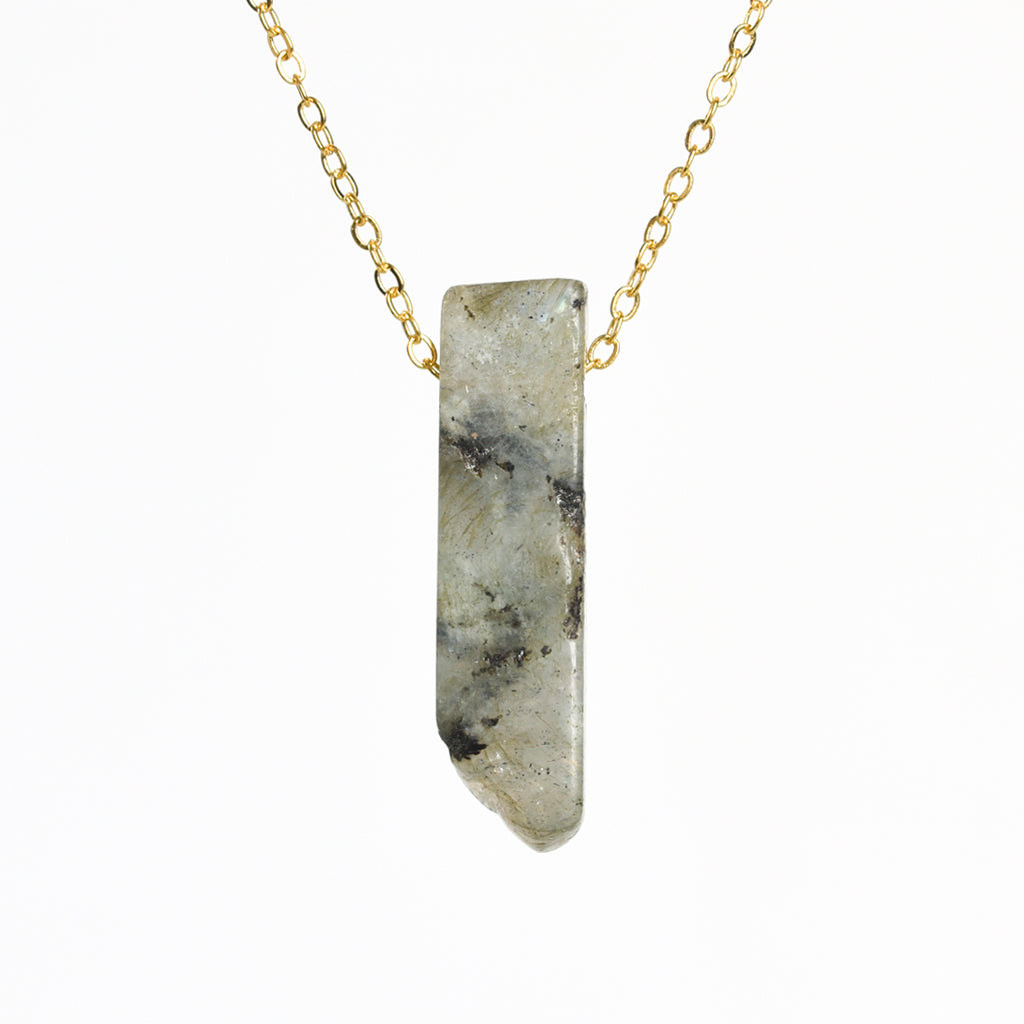 Crystal bar pendant(drill through)