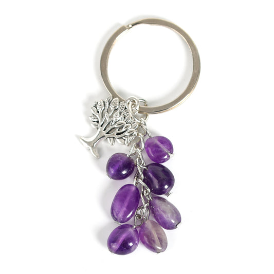 Grape with tree of life keychain