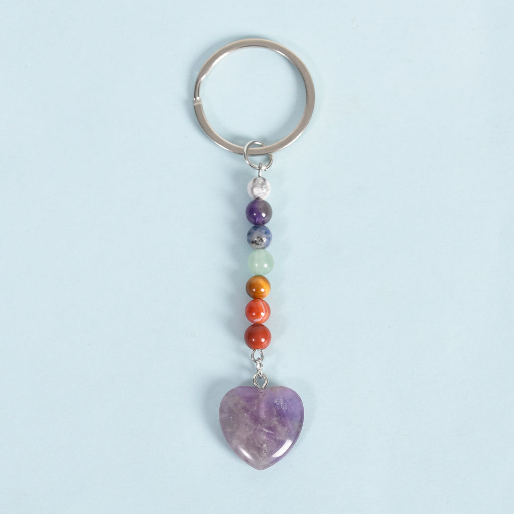 Heart keychain(seven chakras)