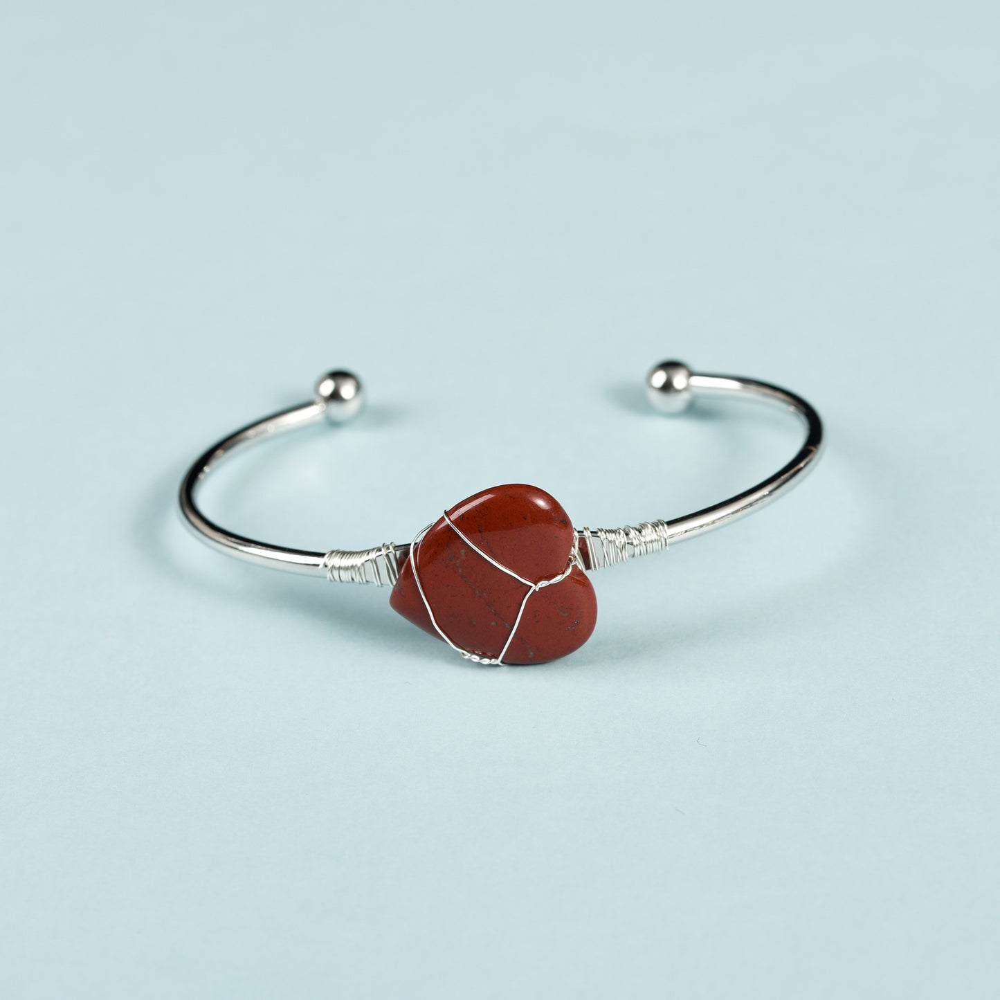 Heart bangle(wire wrapped)