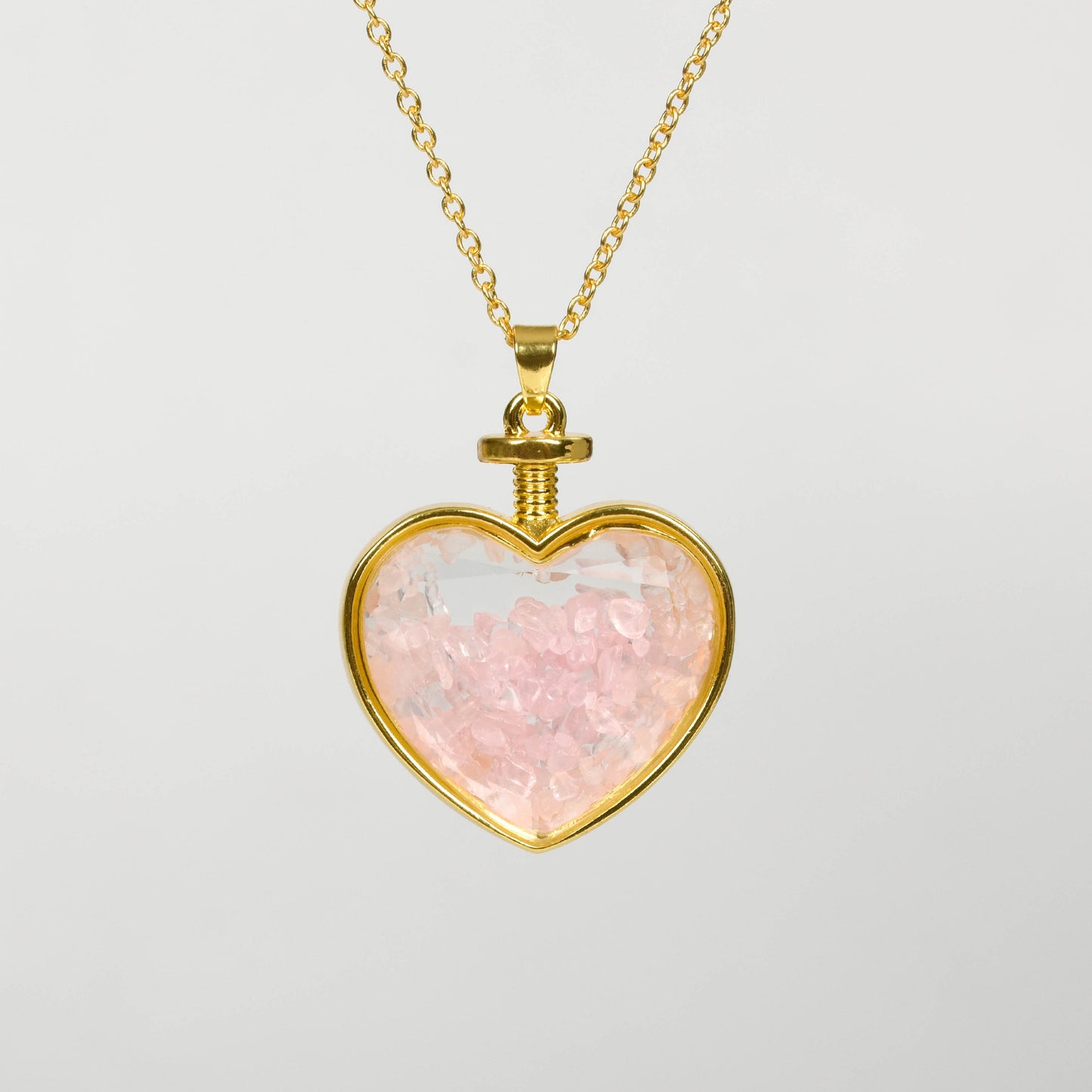 Chips in glass pendant(heart square oval round)