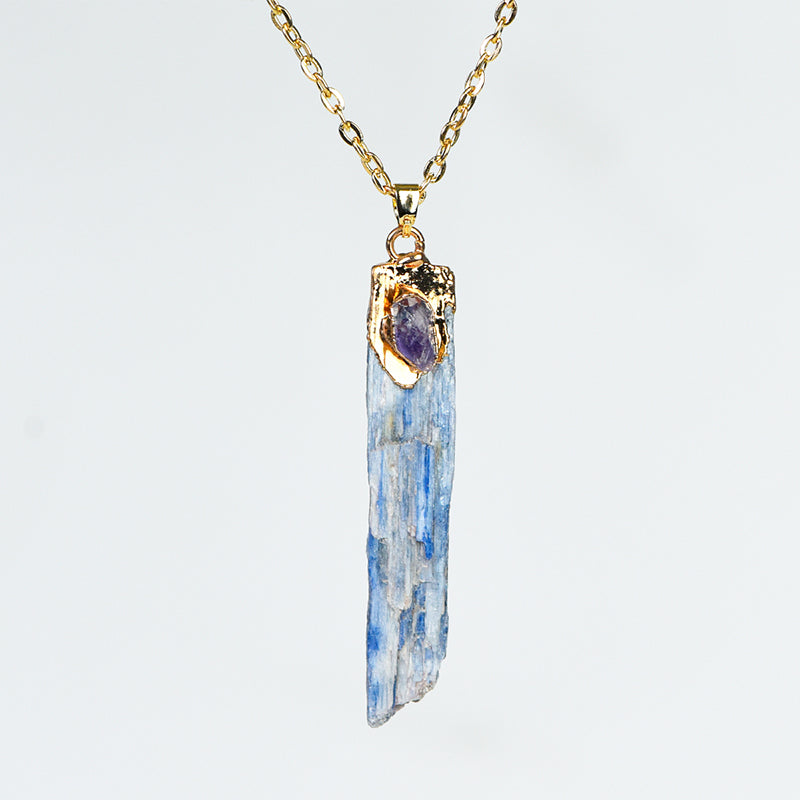 Raw kyanite pendant(electroplating)