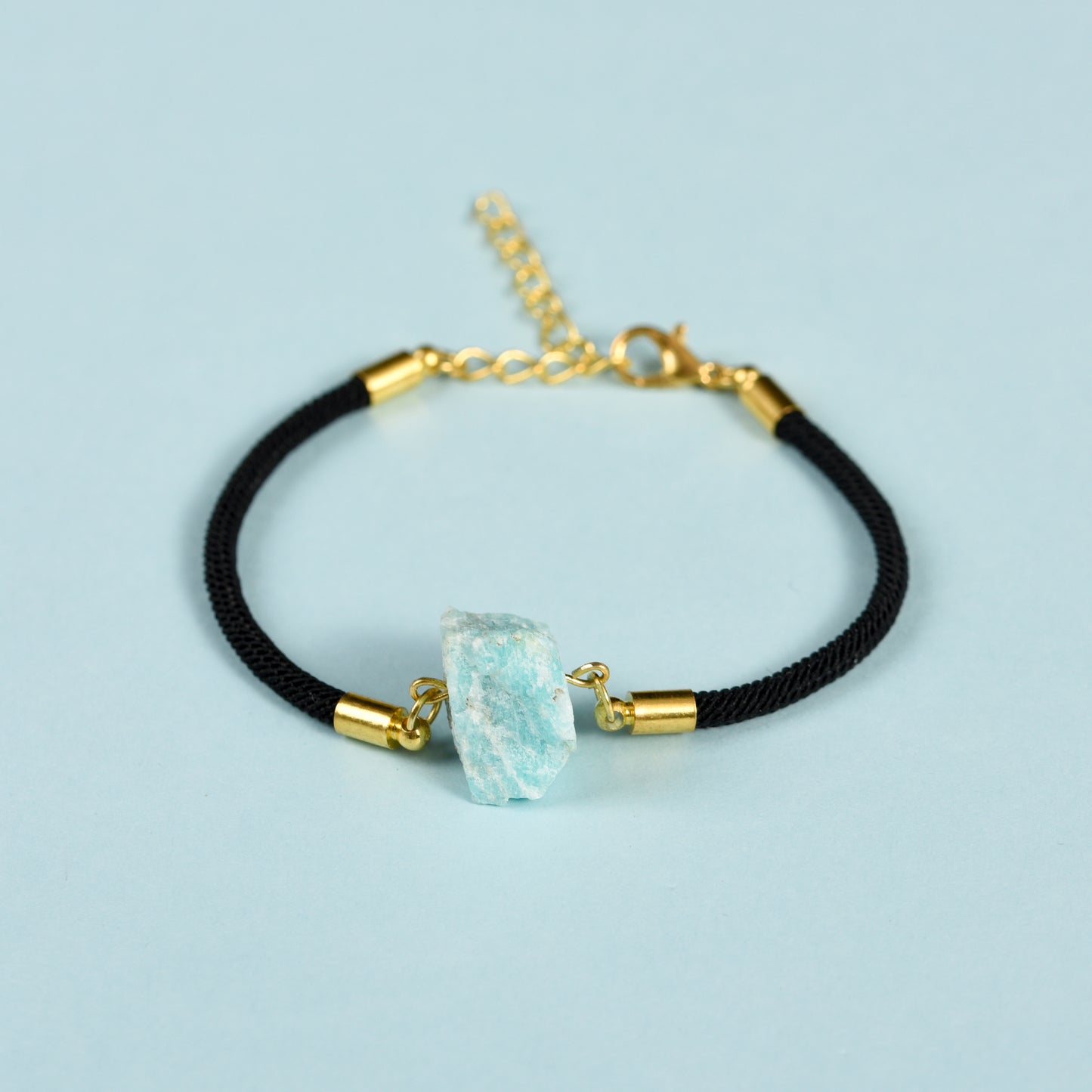 Raw crystal bracelet(fabric cord)