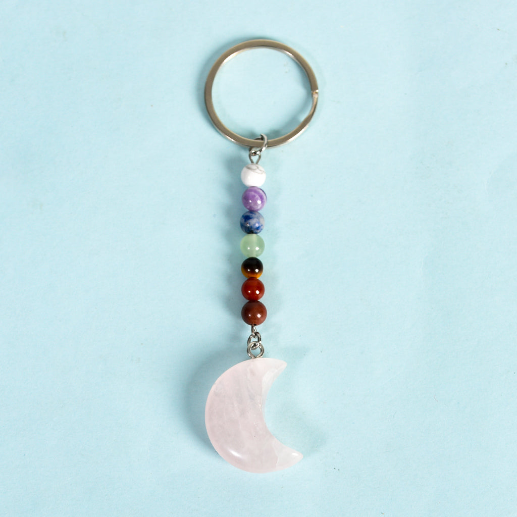 Moon keychain(seven chakras)