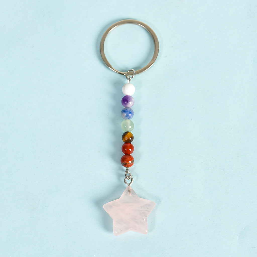 Pentagram keychain(seven chakras)