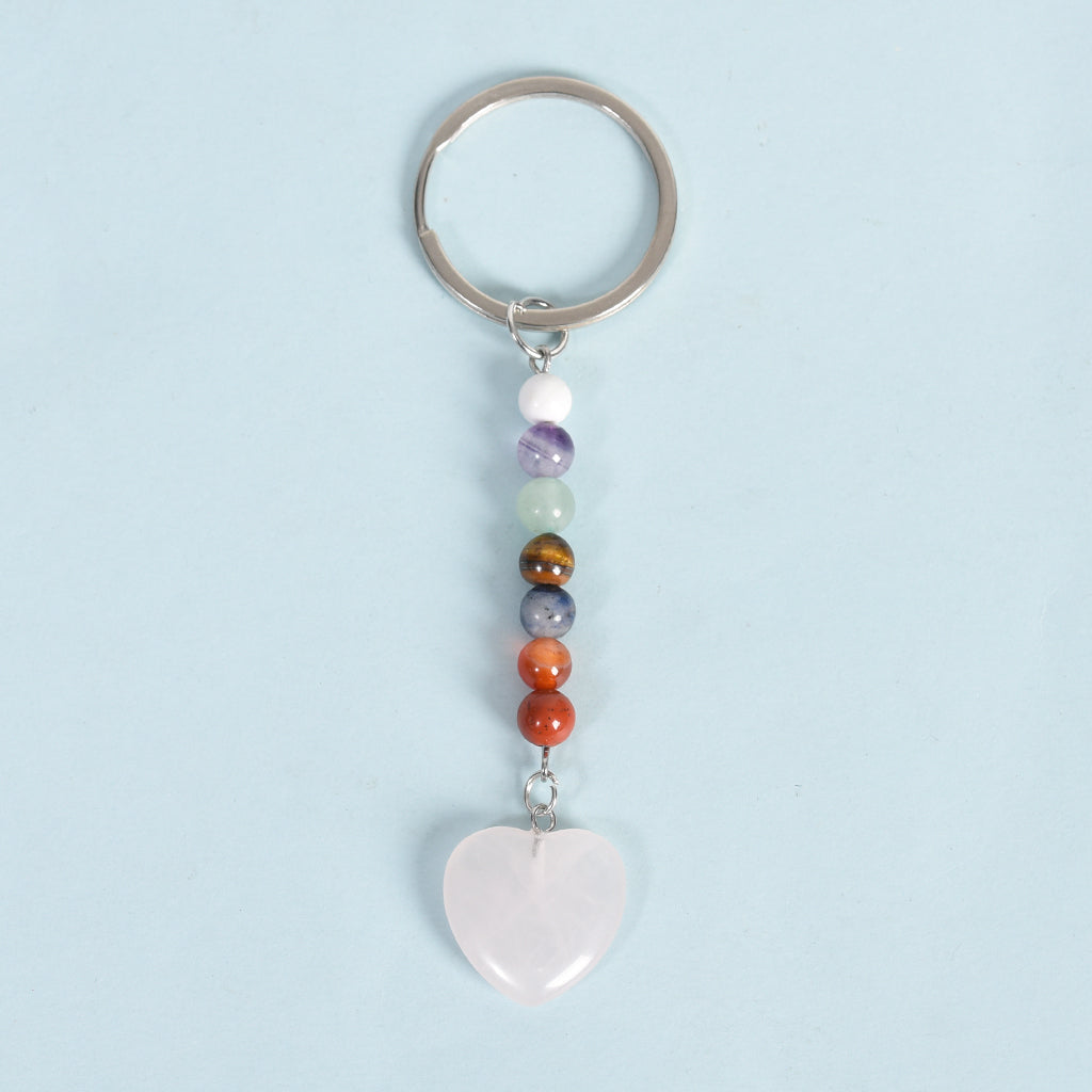 Heart keychain(seven chakras)